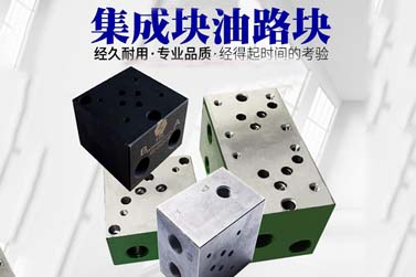 二路(lu)80*80*120電磁閥底座油(you)路集成塊油路(lu)塊帶側溢流